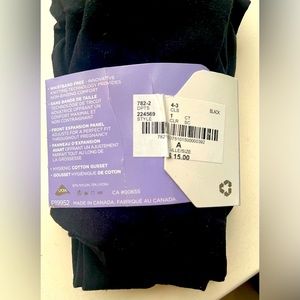 NWT: Maternity tights, black, thick. Opaque microfibre, waistband- free